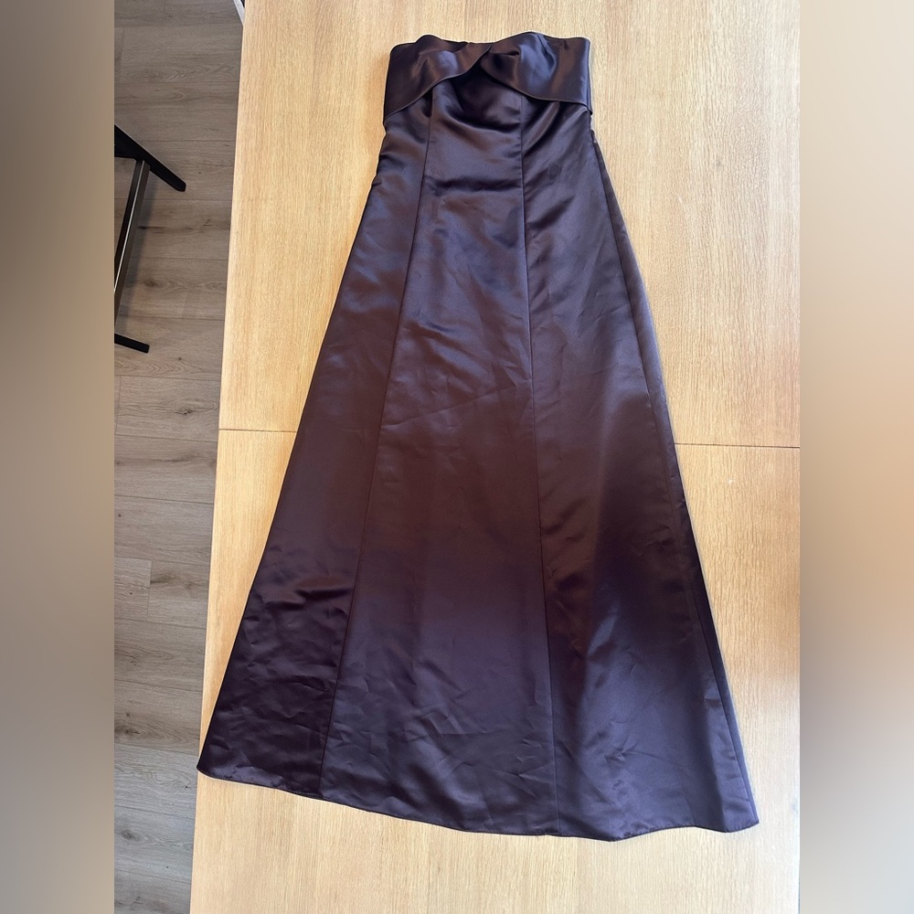 Nox Strapless Brown Gown